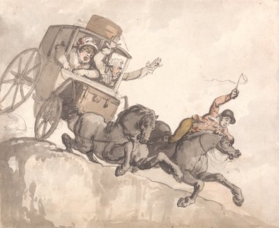 The Runaway Coach by Thomas Rowlandson